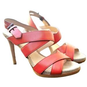 Reed Krakoff Coral Leather Platform Heels | Wedding Guest | Italian Summer Chic